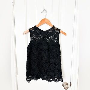 Nanette Lepore Black Crochet Top Size XS